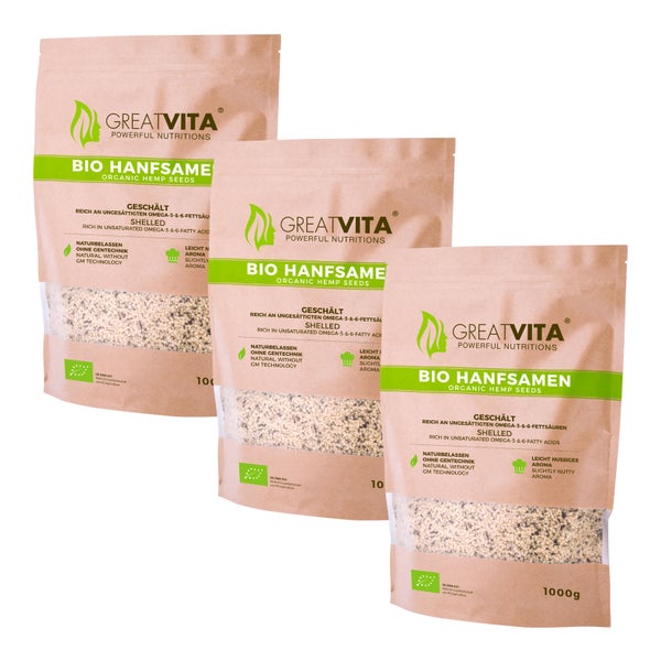 GreatVita Bio Hanfsamen 3000 g