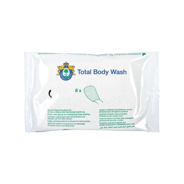 Noba Total Body Wash Feuchte Einmal-Waschhandschuhe ohne Alkohol 80 St