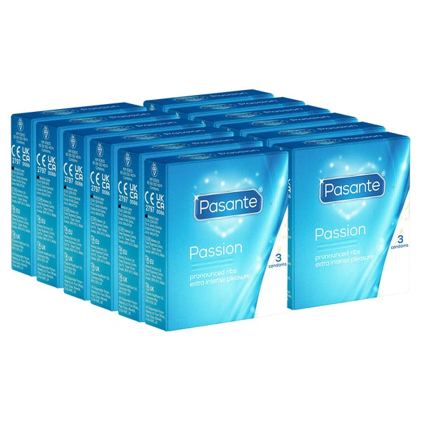 Gerippte Kondome 52 mm für intensiveres Empfinden (36 Kondome) 36 St
