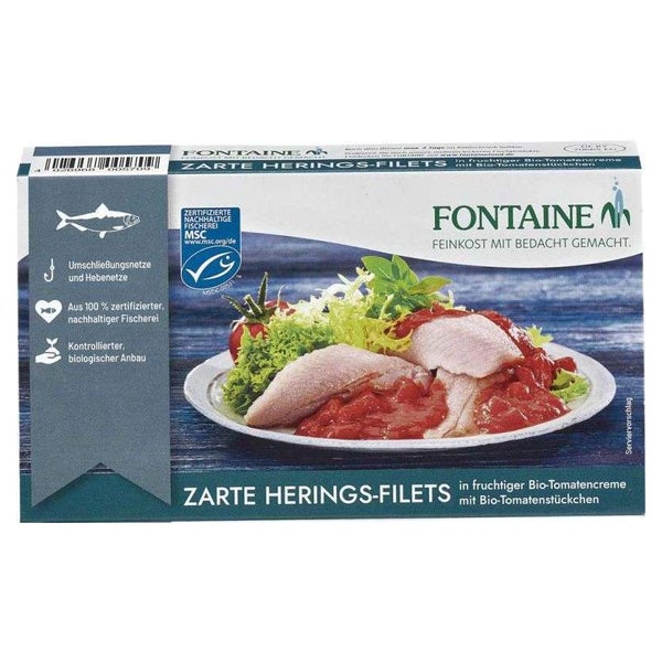 Fontaine Heringsfilets in Tomatencreme Bio 200 g
