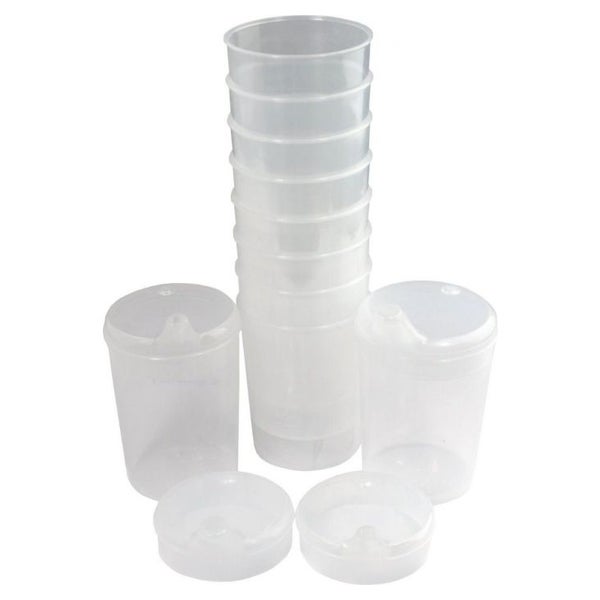 Medi-Inn Schnabelbecher Set 10 Unterteile + 20 Deckel 250 ml transparent 1 St
