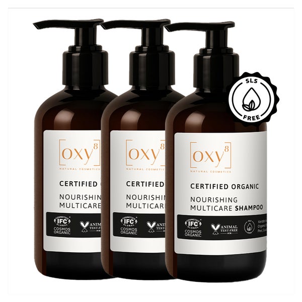OXY8 NATURKOSMETIK NOURISHING MULTICARE SHAMPOO 3er-Pack 750 ml
