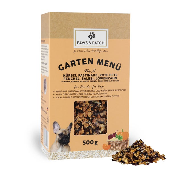 PAWS&PATCH GARTEN MENÜ Nr. 2 für Hunde 500 g