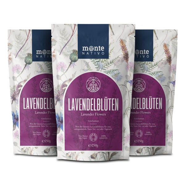 Monte Nativo Lavendelblüten Kräutertee lose 3x250 g