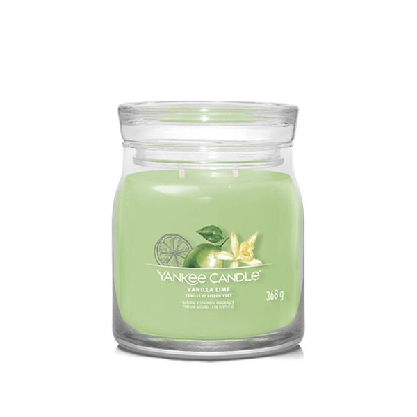 Aromatic candle Signature glass medium Vanilla Lime 368 g 0,368 kg