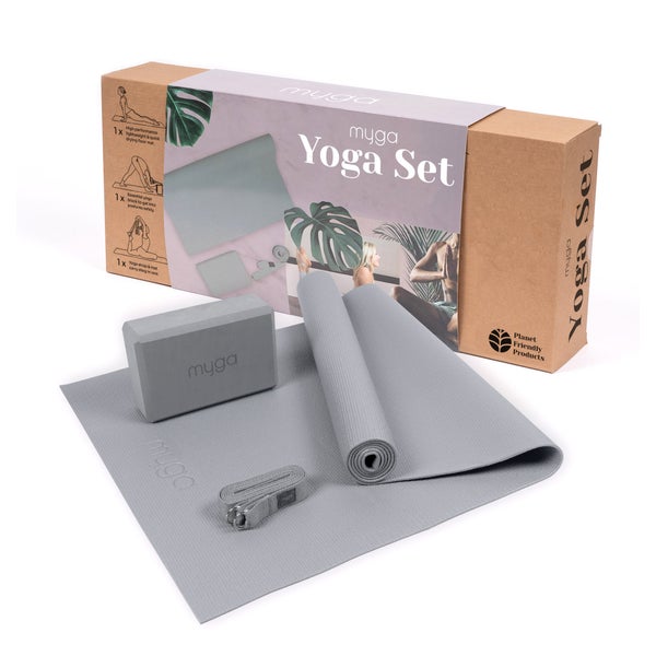Myga Yoga-Einsteiger-Set - Grau 1 Set