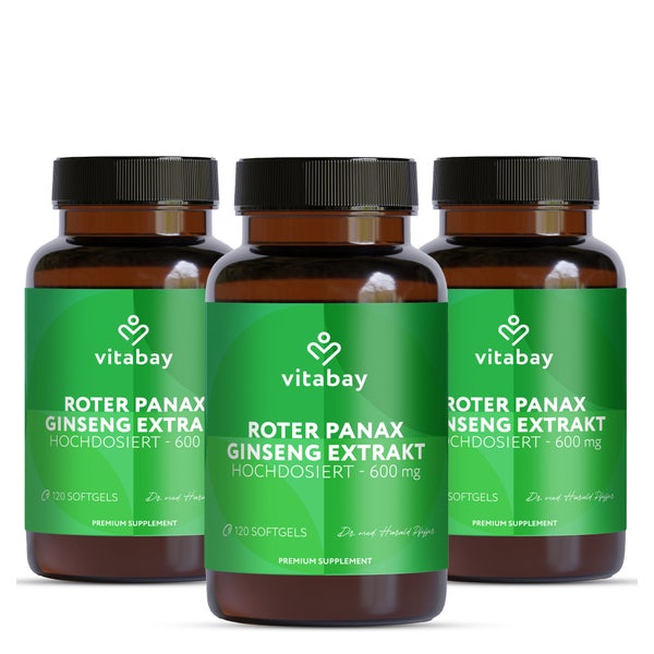 Vitabay Roter Panax Ginseng Extrakt 600 mg 360 St
