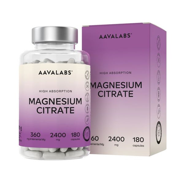 Aavalabs Magnesiumcitrat 360 mg elementar, 180 Kapseln 180 St