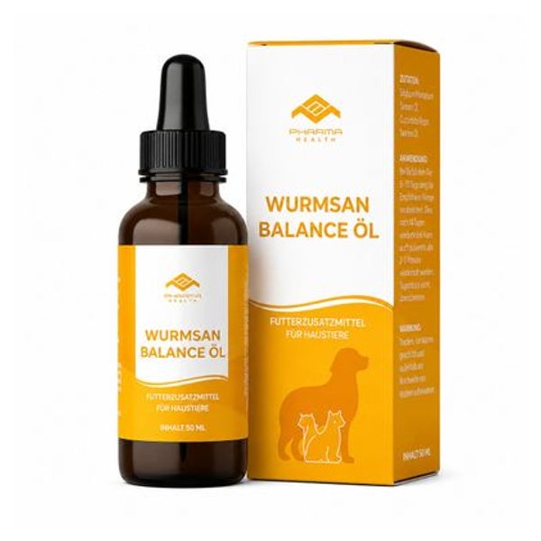 Pharma Health | Wurmsan Balance Öl | für Hunde & Katzen 50 ml