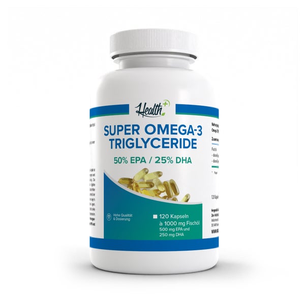 HEALTH+ SUPER OMEGA 3 TRIGLYCERIDE FISCHÖL, 120 Kapseln 120 St