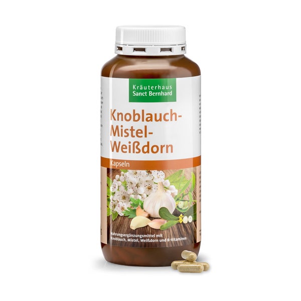 Sanct Bernhard Knoblauch-Mistel-Weißdorn-Kapseln 480 St