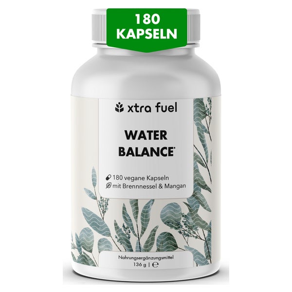 XTRA FUEL Water Balance - 5-in-1 Nährstoffkomplex mit Brennnessel, rotem Weinlaub & Rosskastanie 180 St